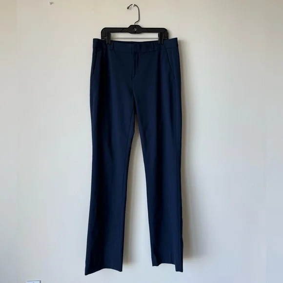 Banana Republic Women's Navy and Dark Gray Straight Leg Pants - Picture 7 of 13